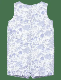 Riviera Toile Cotton Overall & Hat Set - Set med body