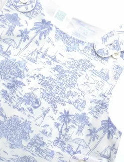 Riviera Toile Cotton Overall & Hat Set - Set med body