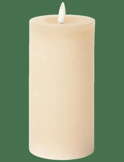 Rustic finish LED pillar candle - Dekoration