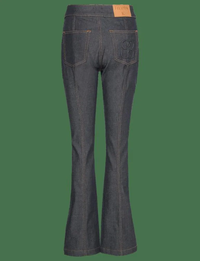 90s Stretch Button Front Jeans - Utsvängda jeans