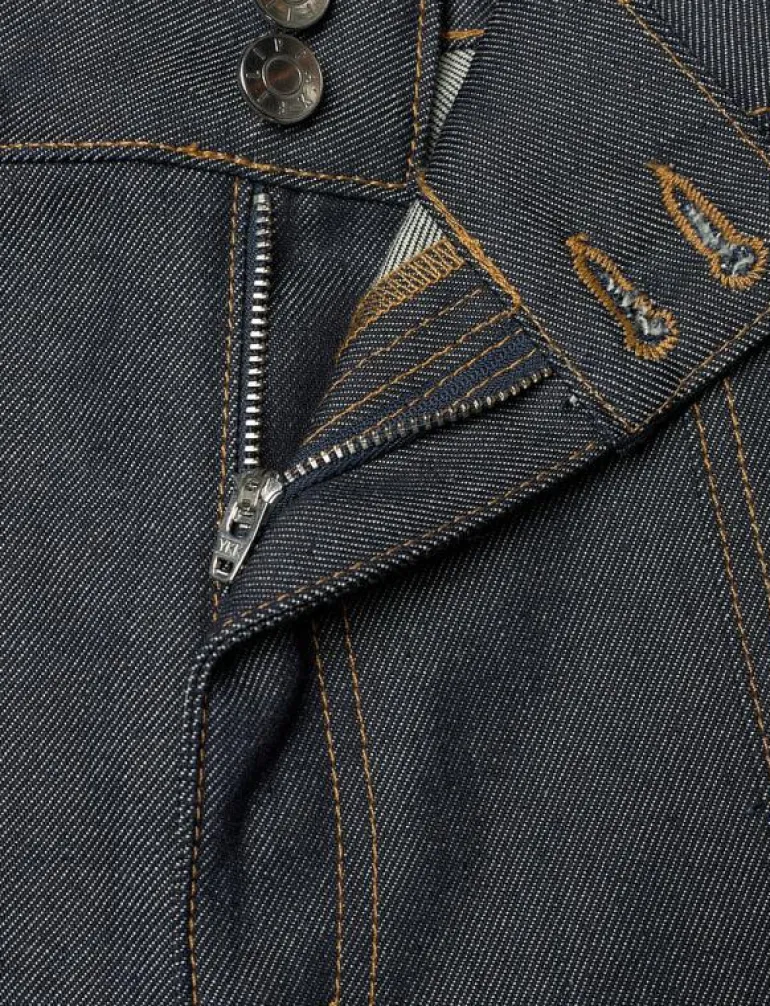 90s Stretch Button Front Jeans - Utsvängda jeans