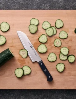 Santoku Japansk kockkniv med olivslipning - Santokuknivar