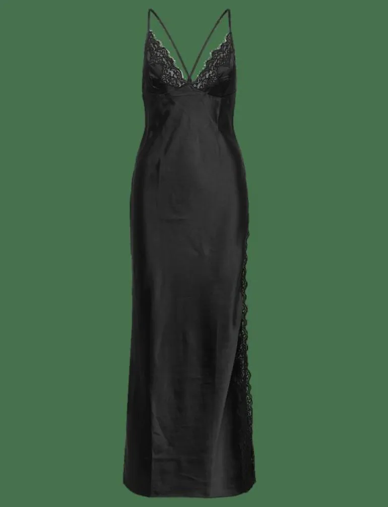 SD LONG SATIN LACE MYA - Nattlinnen