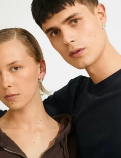 SENSE hoop earrings, 2-in-1 set, silver-plated - Hoops