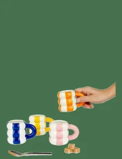 Set 4 Kaffekoppar i keramik Floats, blandade färger - Kaffekoppar