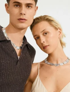 SHIFT necklace silver-plated - Statementhalsband