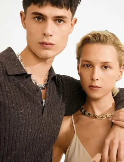 SHIFT necklace silver-plated - Statementhalsband