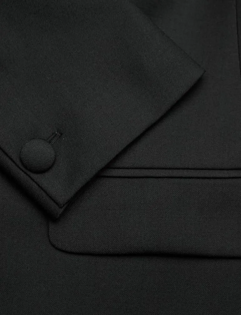 SHORT PLEATED BLAZER - Enkelknäppta kavajer