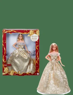 Signature 2025 Holiday Fashion Doll, Seasonal Collector, Blonde with Silver & Gold Gown - Dockor