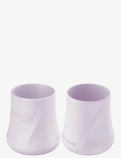 Silicone Baby Cup 2-Pack Light Lavender - Serveringsset