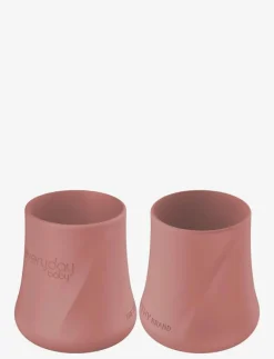 Silicone Baby Cup 2-Pack Nature Red - Serveringsset