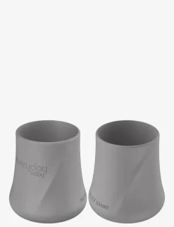 Silicone Baby Cup 2-Pack Quiet Grey - Serveringsset