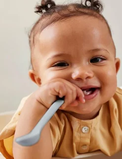 Silicone Baby Spoon Quiet Grey - Serveringsset