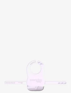 Silicone Bib with belts Light Lavender - Haklappar