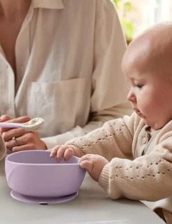 Silicone Suction Bowl Light Lavender - Serveringsset