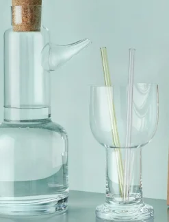 Sipsavor rosa/gul 200mm 2-pack - Serveringstillbehör