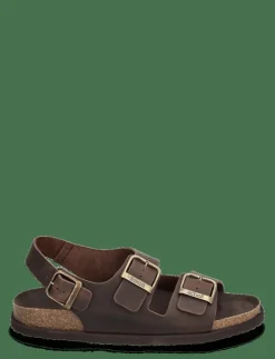 SL GASTON LEATHER DK BROWN - Sandaler