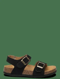 SL JEAN SUEDE BLACK - Sandaler