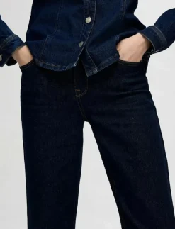 SLFALICE MW STRAIGHT MOON BLUE JEANS - Straight jeans