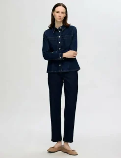 SLFALICE MW STRAIGHT MOON BLUE JEANS - Straight jeans