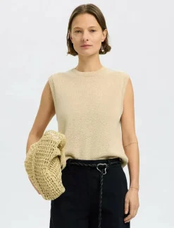 SLFALMA SL KNIT VEST - Stickade västar