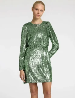 SLFARI-COLYN LS SHORT SEQUINS DRESS B - Korta klänningar