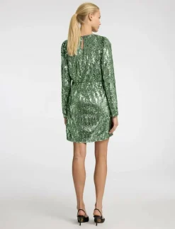 SLFARI-COLYN LS SHORT SEQUINS DRESS B - Korta klänningar