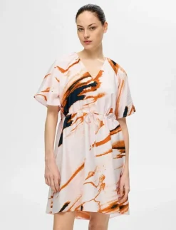 SLFATTIA SS AOP V-NECK SHORT DRESS B - Korta klänningar