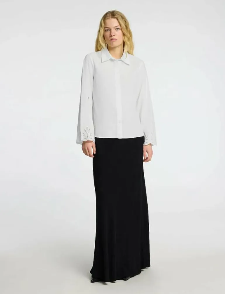 SLFDAHLIA LS BRODERI SHIRT NOOS - Långärmade