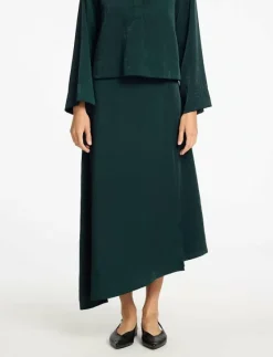 SLFJEAN MW ASYMETRIC ANKLE SKIRT B - Maxikjolar