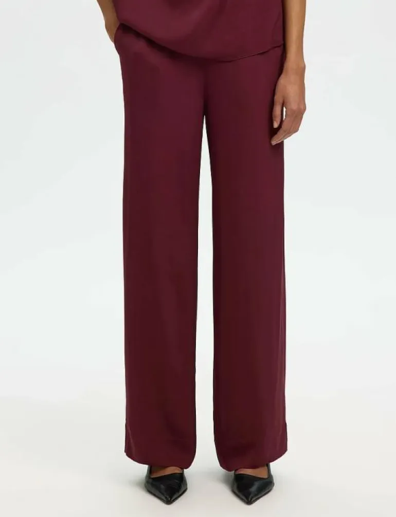 SLFLAURINA MW WIDE PANT B - Vida byxor