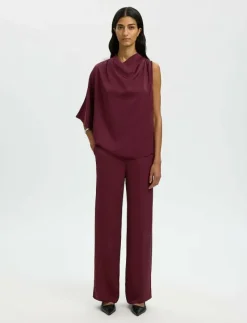SLFLAURINA MW WIDE PANT B - Vida byxor