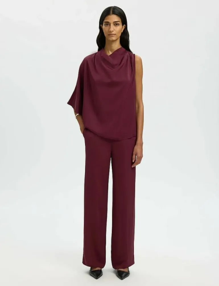 SLFLAURINA MW WIDE PANT B - Vida byxor