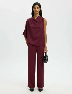 SLFLAURINA MW WIDE PANT B - Vida byxor