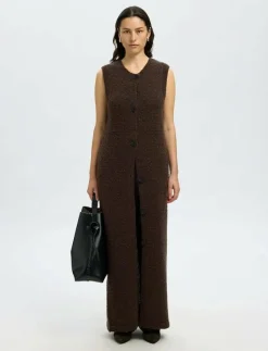 SLFLELOU SL KNIT CARDIGAN DRESS - Stickade västar