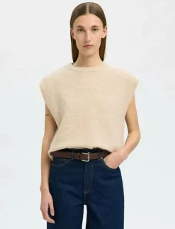 SLFLULU SL KNIT VEST - Stickade västar