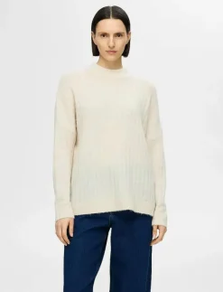 SLFMALINE LS KNIT HIGH NECK NOOS - Stickat