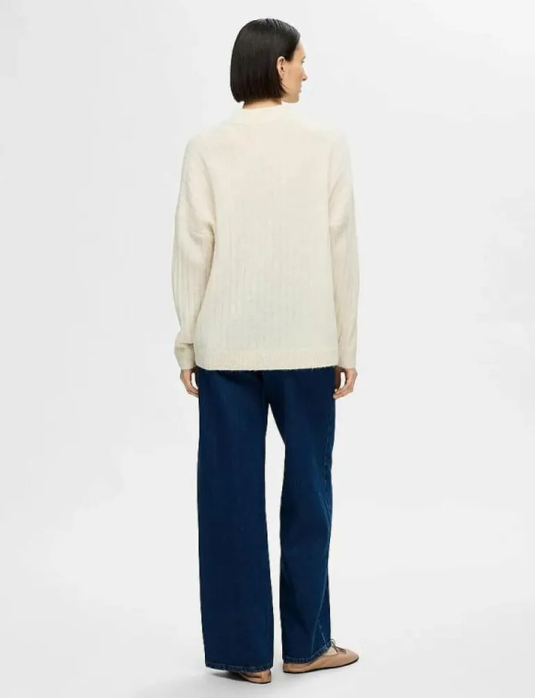 SLFMALINE LS KNIT HIGH NECK NOOS - Stickat