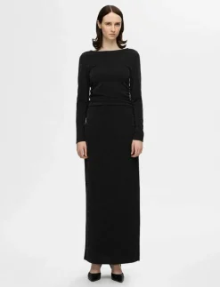 SLFMARWA LS DEEP REVERSIBLE ANKLE DRESS - Maxiklänningar