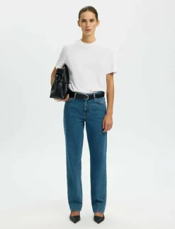 SLFRELAX COLWOMAN SS MOCK NECK TEE NOOS - T-shirts