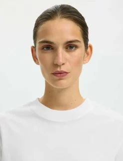 SLFRELAX COLWOMAN SS MOCK NECK TEE NOOS - T-shirts