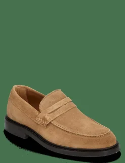 SLHCARTER SUEDE LOW PENNY LOAFER - Loafers