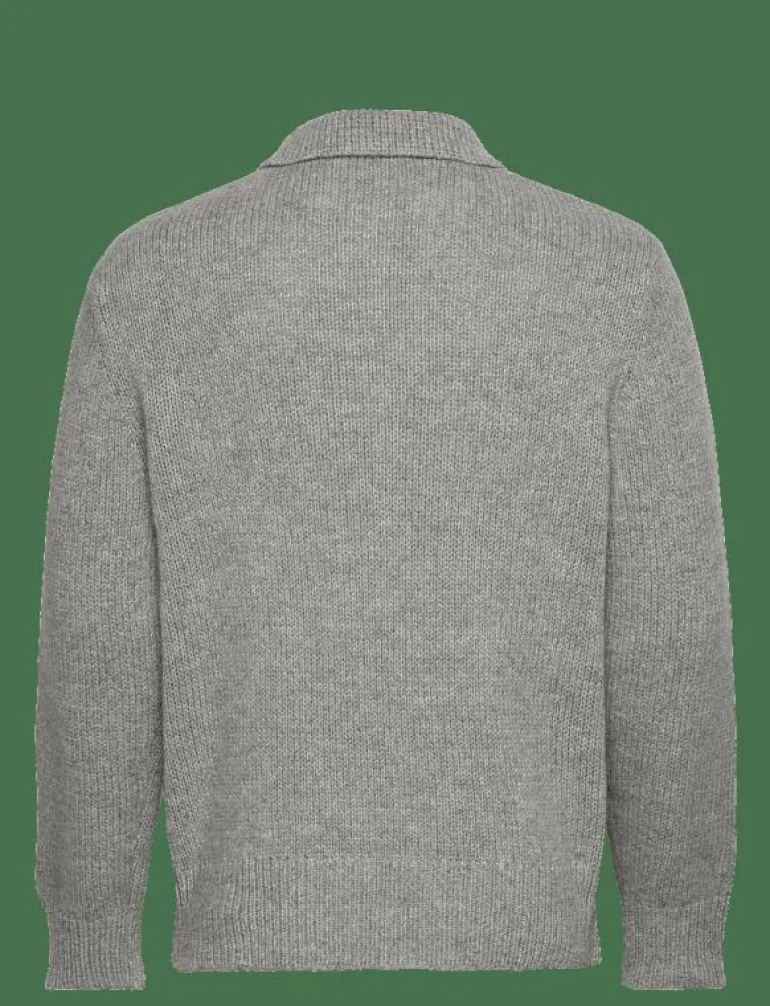 SLHCODY LS KNIT RELAXED HALF ZIP POLO - Stickade pikéer
