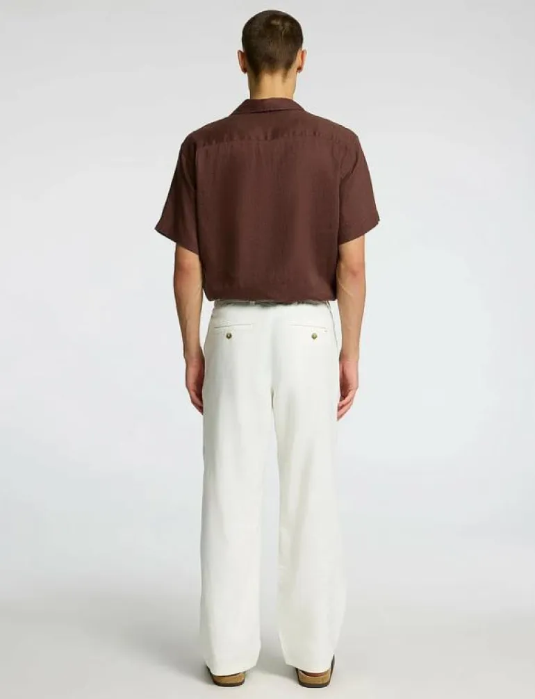 SLH220-LOOSE BRODY LINEN BLD PANT NOOS - Linnebyxor