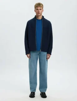 SLHNEALY LS KNIT FULL ZIP CARDIGAN - Full Zip tröjor