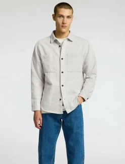 SLHREGHANK HERRINGBONE OVERSHIRT - Jackor & rockar