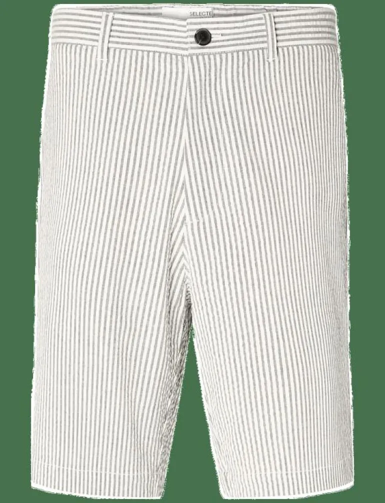 SLHREGULAR-KARL SEERSUCKER SHORTS NOOS - Casual shorts