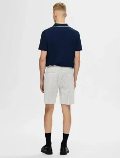 SLHREGULAR-KARL SEERSUCKER SHORTS NOOS - Casual shorts