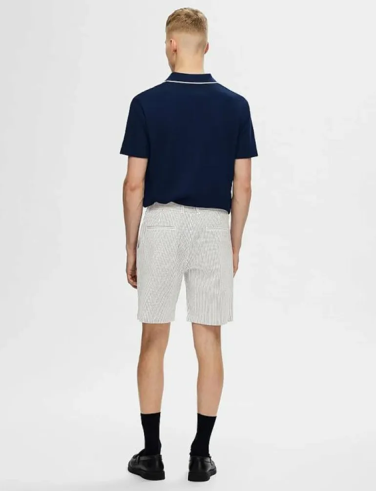 SLHREGULAR-KARL SEERSUCKER SHORTS NOOS - Casual shorts