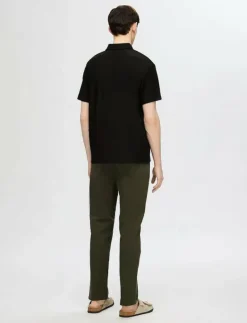 SLHRELAX-PLISSE HALF ZIP SS POLO EX - Kortärmade pikéer
